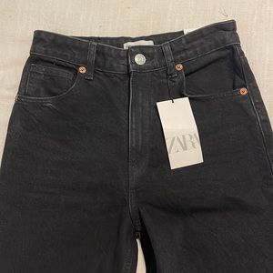 NWOT ZARA HIGH RISE FULL LENGTH JEAN WASHED BLACK